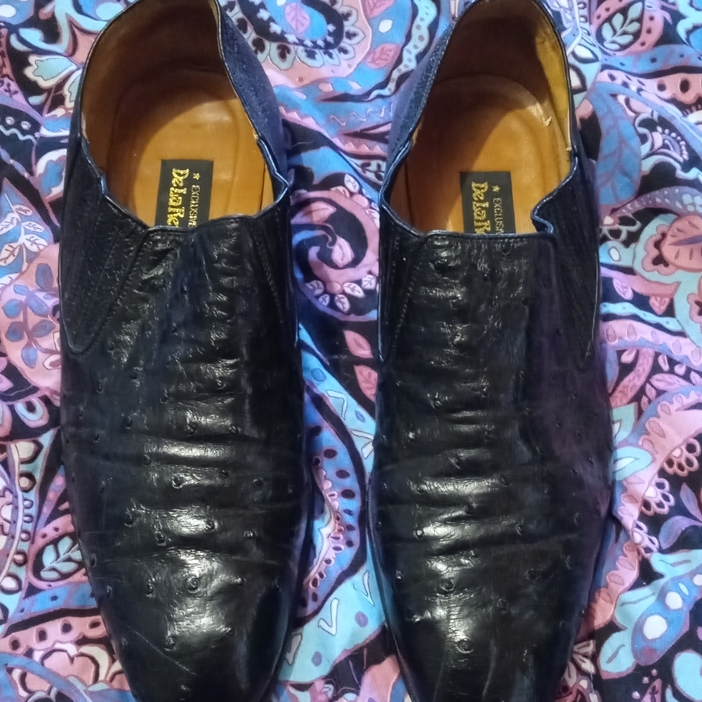 De la Rentis Ostrich shoes